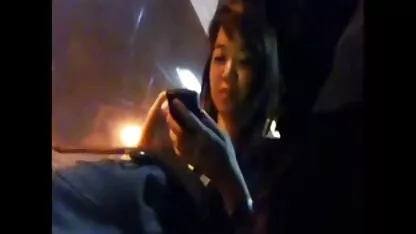 Cô phim sec me con dit nhau gái tóc vàng ngoài trời vào ban đêm